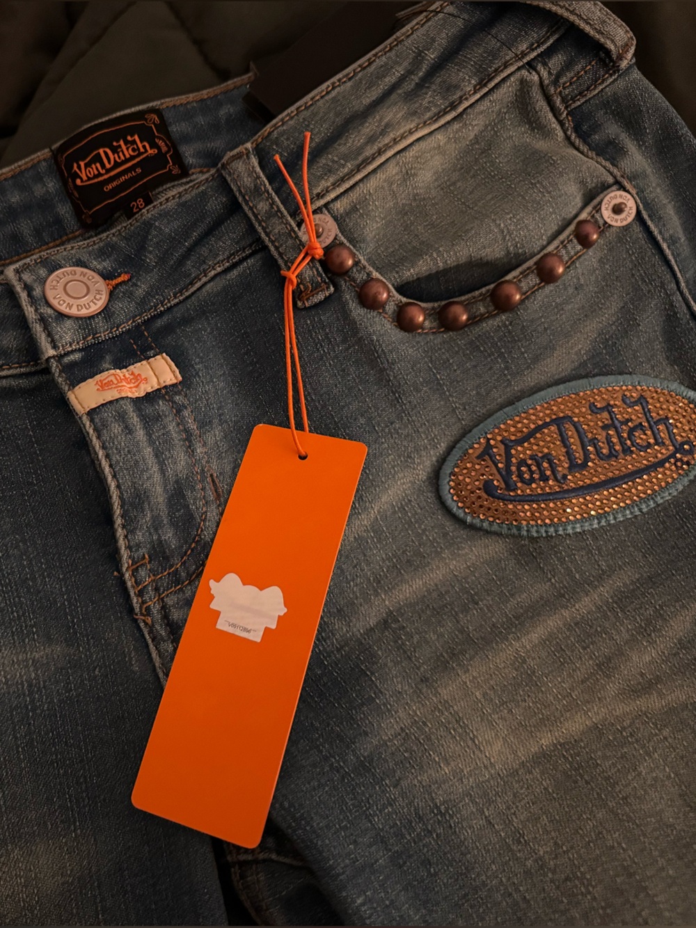 New with tags Von Dutch Women’s Blue Denim Jeans size 28